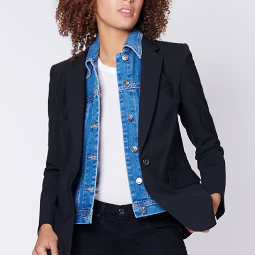 Veronica Beard Slate Denim Dickey